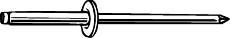 Aluminum Rivet, 0.18 X 0.5 in.