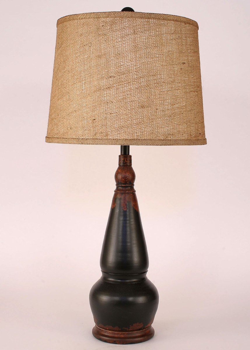 0.5 in. Aged Black Spool Table Lamp