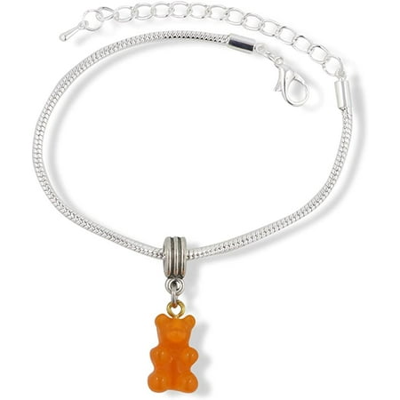 Emerald Park Jewelry Gummy Bear Snake Chain Charm Bracelet