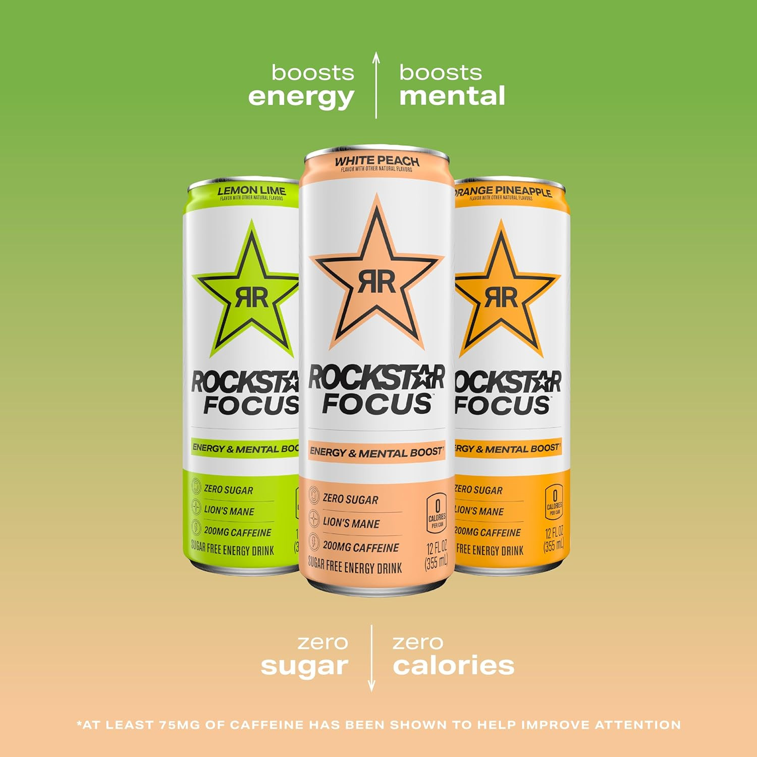 Rockstar Focus Energy Drink Passionfruit Mango 12 Fl Oz thumbnail