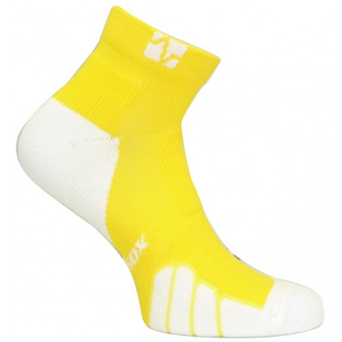 VT 1010T Tennis Color on Court Ped Drystat Compression Socks, Yellow - Extra-Large