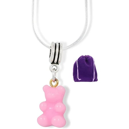 Emerald Park Jewelry Gummy Bear Charm Snake Chain Necklace