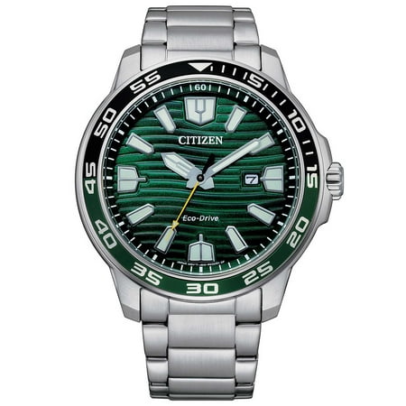 Citizen Eco-Drive Green Dial Stainless Steel Men S Watch AW1526-89X