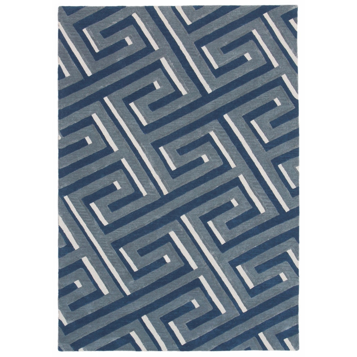 Roma Hand Tufted Indoor Rugs, 9306-33 Maze Denim - 8 Ft. X 10 Ft.