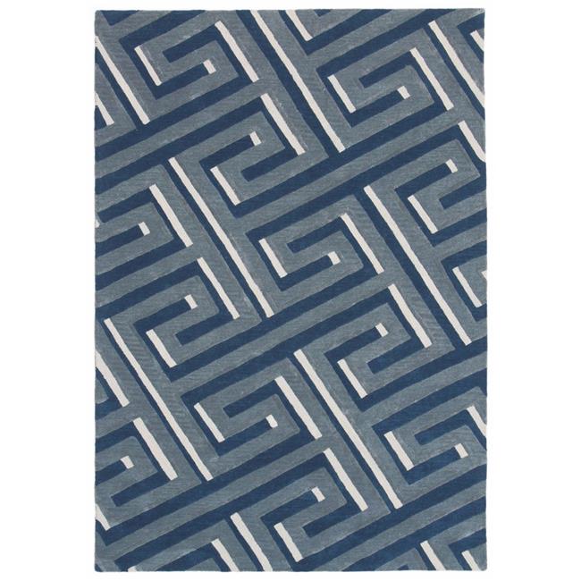 Roma Hand Tufted Indoor Rugs, 9306-33 Maze Denim - 5 X 8 Ft.