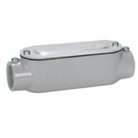 Aluminum Combination Conduit Body C Type - Threaded & Set Screw with Cover & Gasket  0.5 in.