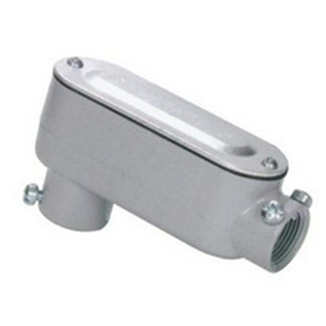 Aluminum Combination Conduit Body LB Type - Threaded & Set Screw with Cover & Gasket, 0.5 in.