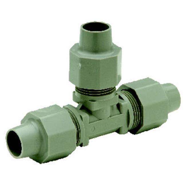 QBT332N Compression Tee - 0.5 X 0.5 X 0.38 in. Copper Tube Size