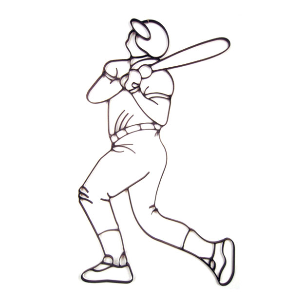 Baseball Batter with Bat up - 36 X 22 X 0.5 in.