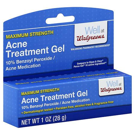 Walgreens Acne Treatment Gel Maximum Strength - 1.0 Oz