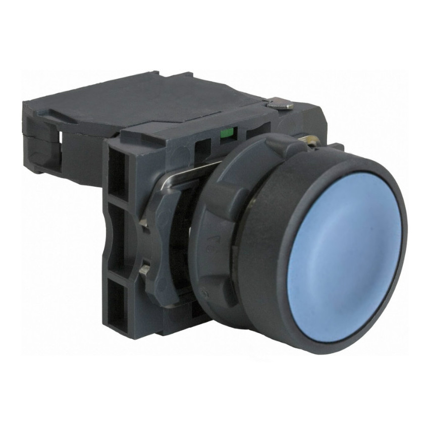Schneider Electric Harmony XB5 Series Push Button Switch, Spring Return, Panel, 22 Mm Cutout, SPST, Blue LED