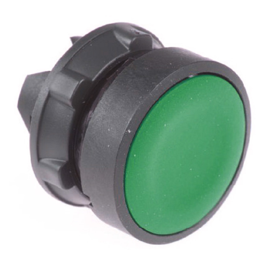Schneider Electric Harmony XB5 Series Green Spring Return Push Button Head, 22 Mm Cutout, IP69K, IP67, IP66