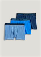 Jockey Active Microfiber Boxer Brief - 3 Pack, French Riveria/Black Digi Stripe/Red Guippre, XL