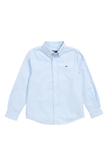 Size M Vineyard Vines Boys' Cotton Oxford Whale Shirt - Little Kid, Big Kid