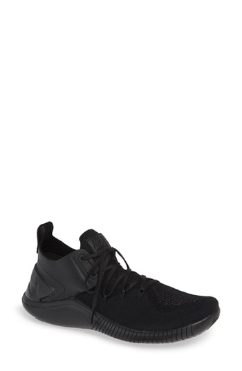 Women's Nike Free Tr Flyknit 3 Training Shoe, Size 10 M - Black
