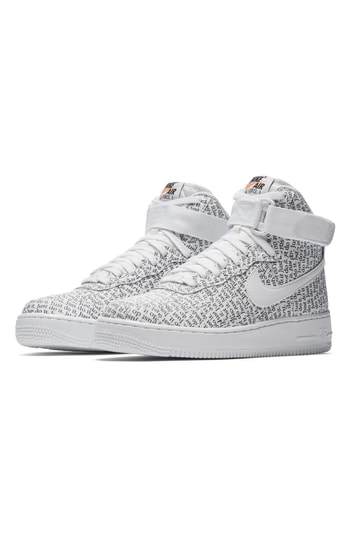 Nike Womens WMNS Air Force 1 HI LX Just Do It Pack - White Sneakers/Shoes AO5138-100 (Size: US 10)