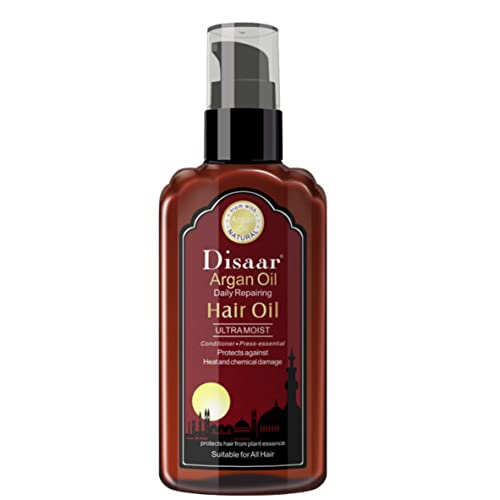 DISAAR Beauty Argan Hair Oil Ultra Moist Daily Repairing Rich Proteins and Vitamins Protect Hair from Plant Essence 120ml (ARGAN OIL)