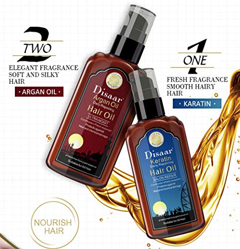 DISAAR Beauty Argan Hair Oil Ultra Moist Daily Repairing Rich Proteins and Vitamins Protect Hair from Plant Essence 120ml (ARGAN OIL) thumbnail