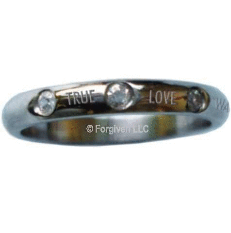 Forgiven Jewelry 48953 Ring True Love Waits with Crystals Stainless Size 5