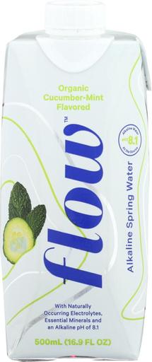 Flow Water 319641 Alkaline Spring Cucumber Mint Water, 16.9 Fl. Oz - Pack of 12