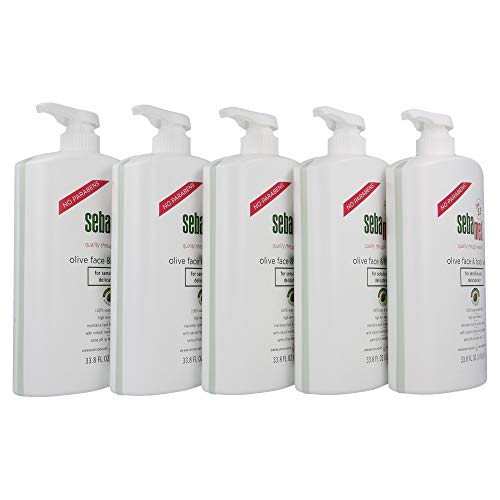 SEBAMED Olive Face and Body Wash with Pump for Sensitive and Delicate Skin PH 5.5 Ultra Mild Dermatologist Recommended Cleanser 33.8 Fluid Ounces (1 L thumbnail