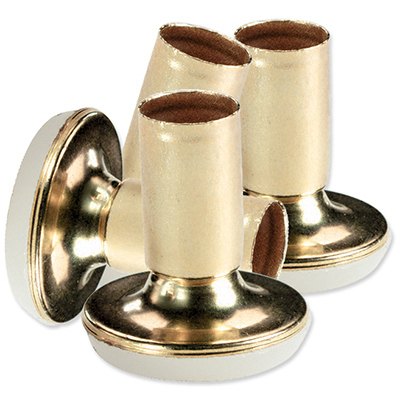 Richelieu America 235902 0.5 in. TruGuard Swivel Plastic Base Glide, Gold Brass Finish - Pack of 4