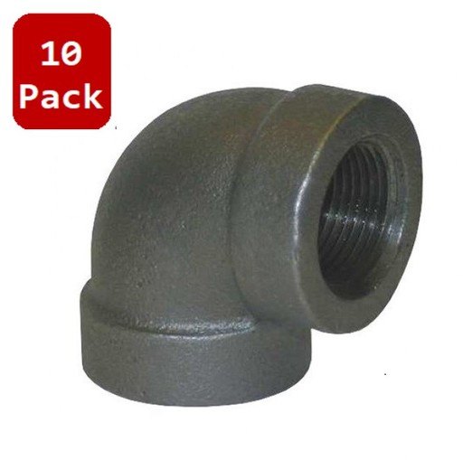 502059 0.5 in. Black 90 Deg Elbow - Pack of 10