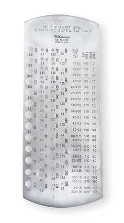 MITUTOYO 950-208 Drill Gage,1.0-5.9mm, 57 Holes