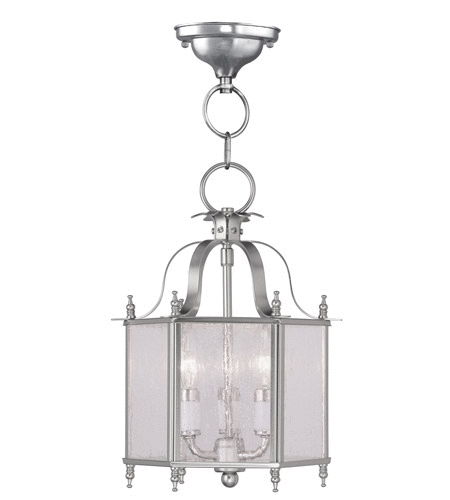 LIVEX LIGHTING 4397-91 Livingston 3 Light Brushed Nickel Convertible