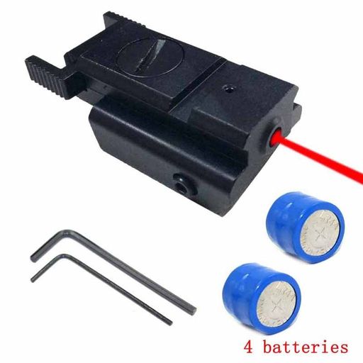 Tactical Low Profile Compact Red Laser Sight 20mm Picatinny Weaver Rail Mount