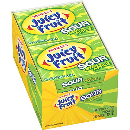 Wrigley's, Juicy Fruit, Gum Sticks, Sour Green Apple