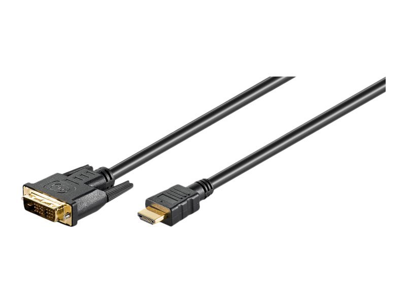Goobay 51579 Video Cable Adapter 1 M HDMI DVI-D Black