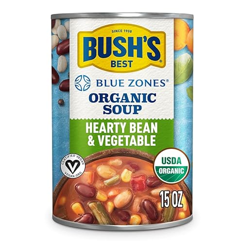 Bush's Best Blue Zones Organic Soup Hearty Vegetable 15 Oz