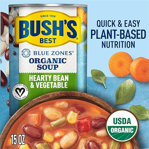 Bush's Best Blue Zones Organic Soup Hearty Vegetable 15 Oz thumbnail
