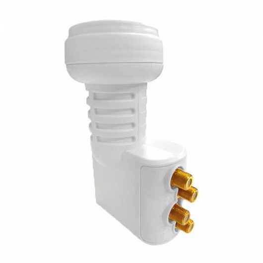 AX Robust Quad LNB 0,1 DB Hdtv HD 3D Vergoldet 4 Teilnehmer Wie Smart