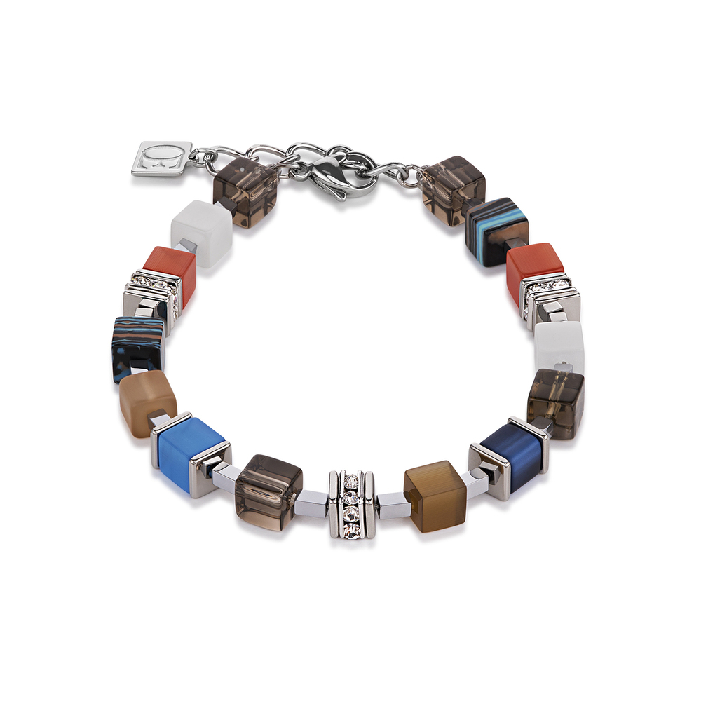 Coeur De Lion 4890/30-0711 Armband GeoCUBE® Pavé Blau-braun