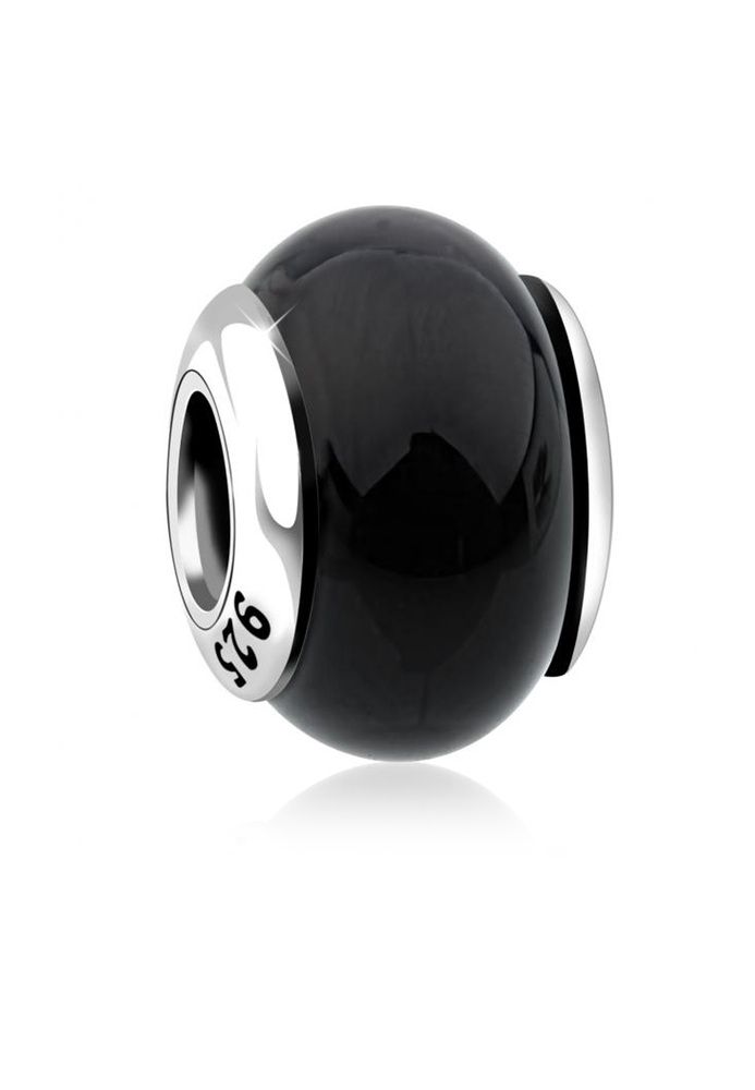 Charm Basic Anhänger Onyx Edelstein Bead 925er Silber