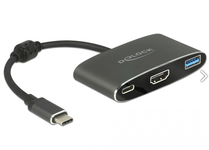 DeLOCK - Externer Videoadapter - VL101 - USB-C 3,1 - HDMI - Grau - Einzelhandel (62991)