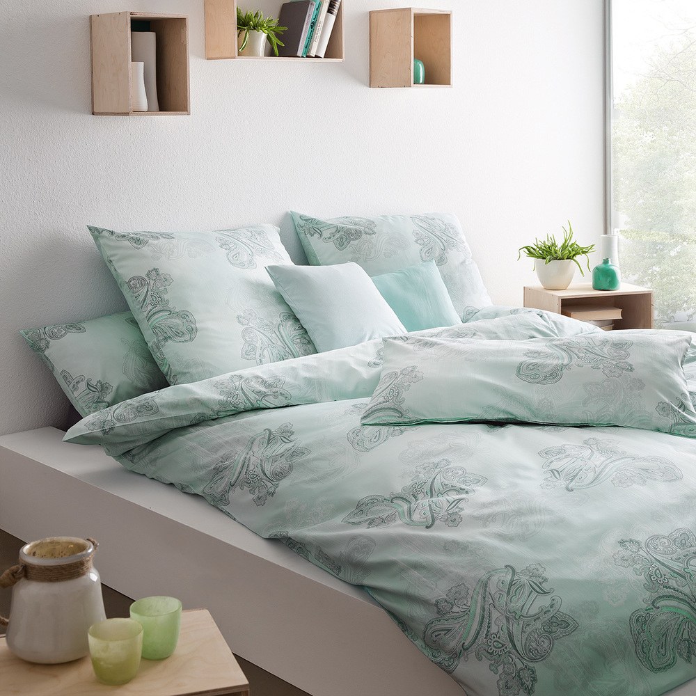 Mako-Interlock-Jersey Bettwäsche 6222-560 Türkis