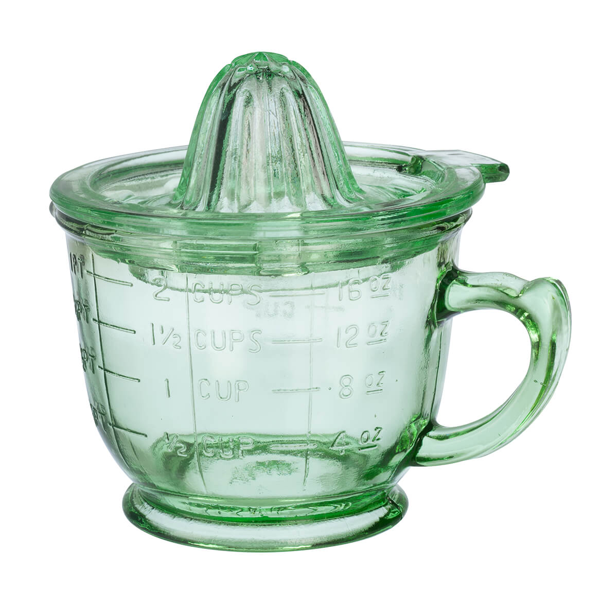 Nostalgia Style 16 Oz. Glass Juice by Home Marketplace, Classic Green, 2 Piece Set