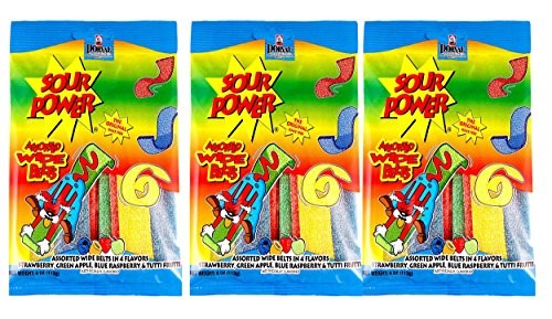 Sour Power Wide Belts Assorted, 4.0 Ounce (3-Pack)