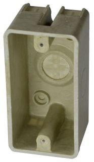 Allied Moulded Products 9318 Fiberglass Reinforced Polyester BMC 1-Gang Electrical Box 2-1/4 Inch X 4-3/16 Inch X 2 Inch 12.5 Cubic-Inch FiberglassBox