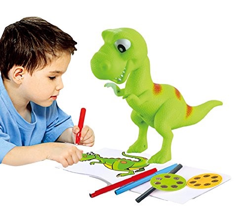 Kids Learning and Drawing Dinosaur Projector Set by Little Treasures a 2-in-1.