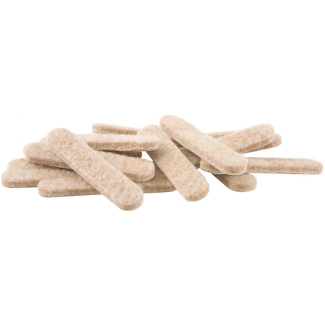 16 Count Oatmeal Self-Stick Felt Pads, 0.5 X 2.62 in.