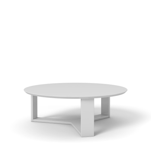 1.0- 35.78' Round Accent Coffee Table in White Gloss