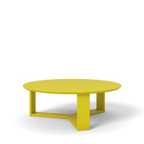 1.0- 35.78' Round Accent Coffee Table in Lime Gloss