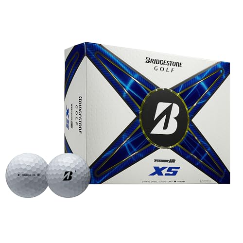 Photo 1 of ** Single  TEST ON PARTIAL SET ** Maximize your performance with the Bridgestone Golf 2024 Tour B-XS Golf Balls 12-Pack. The 3-piece design enhances spin for accuracy, while Reactiv X technology delivers intense rebound for long-distance flights.