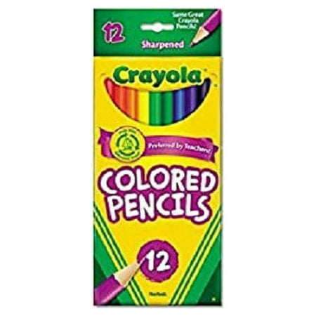 Crayola 68-4012 Colored Pencils Long 12 Count Assorted Colors (Pack of 4)
