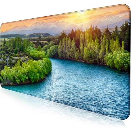 Large Extended Gaming Mouse Pad with Stitched Edges  Non-Slip Waterproof Rubber Base Mouse Pad for Office  Computer  Keyboard  Laptop and Home Desk Pa