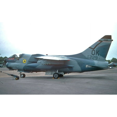 125th Tactical Fighter Squadron a-7D-5-CV Corsair II 69-6229 1972: Aircraft Delivered to 354th Tacti - Laminated Poster Print - 20 Inch by 30 Inch wit